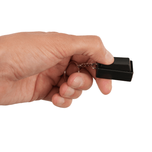 Promotional Stress Keyboard Button Keyring in Black printed with your logo from Total Merchadnise