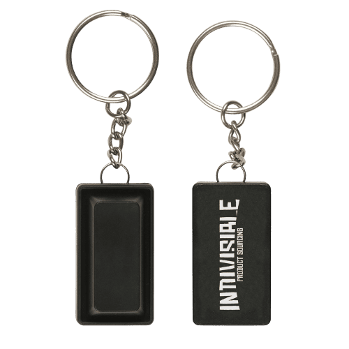 Customisable Stress Keyboard Button Keyring in Black printed with your logo from Total Merchadnise