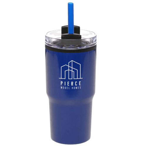 Branded Everest Air Double Walled Cup in Blue with a design from Total Merchandise