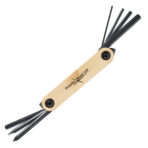 Promotional Bike Repair Tool Kit in Natural branded with your company logo from Total Merchandise