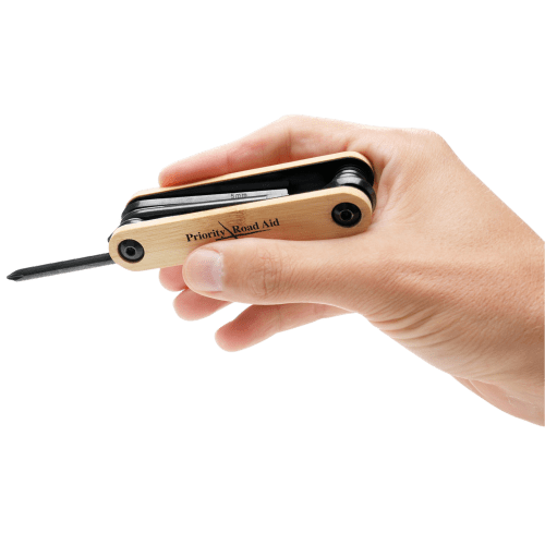 Logo Printed Bike Repair Tool Kit in Natural branded with your company logo from Total Merchandise