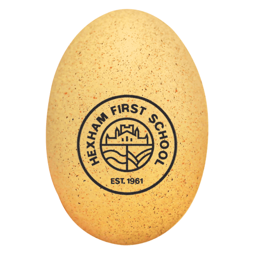 Logo Branded Stress Free Range Egg with a design from Total Merchandise
