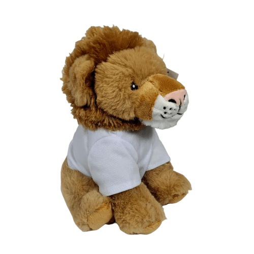 Promotional Lion Teddy in Brown/White branded with your logo from Total Merchandise