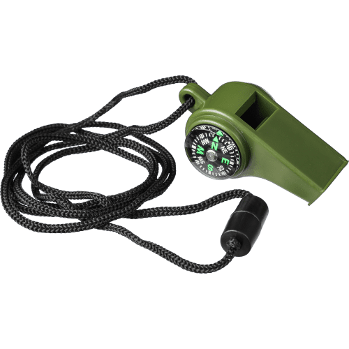 Printed Whistle with Compass & Thermometer in Black branded with your logo from Total Merchandise