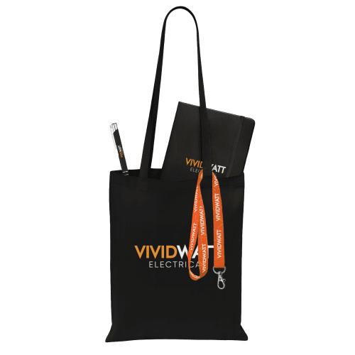 Promotional Mini Merch Gift Bags in Black with a design from Total Merchandise