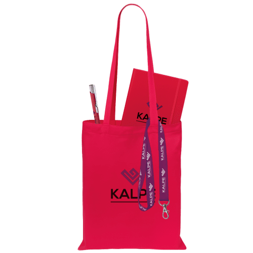 Branded Mini Merch Gift Bags in Red with a design from Total Merchanidse