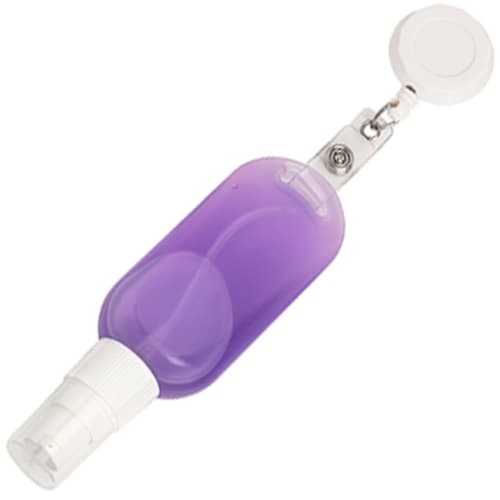 Custom Printed 50ml Roll Clip Hand Sanitisers in Purple from Total Merchandise