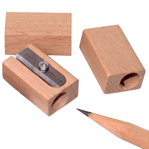 Logo branded Sustainable Wood Pencil Sharpener in Wood with a design from Total Merchandise