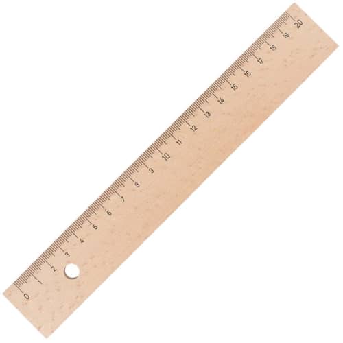 Promotional Sustainable 20cm Wooden Ruler with a design from Total Merchandise