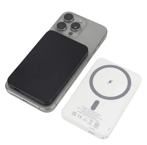 Custom Branded 5000mAh MagSafe Slim Power Banks printed with your logo from Total Merchandise