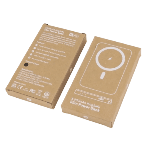 Promotional 5000mAh MagSafe Slim Power Banks printed with your logo from Total Merchandise