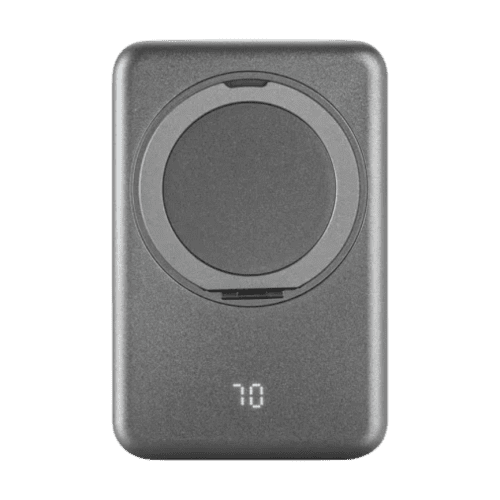 Printed 10,000mAh Magnetic Power Bank in Dark Grey branded with your logo from Total Merchandise