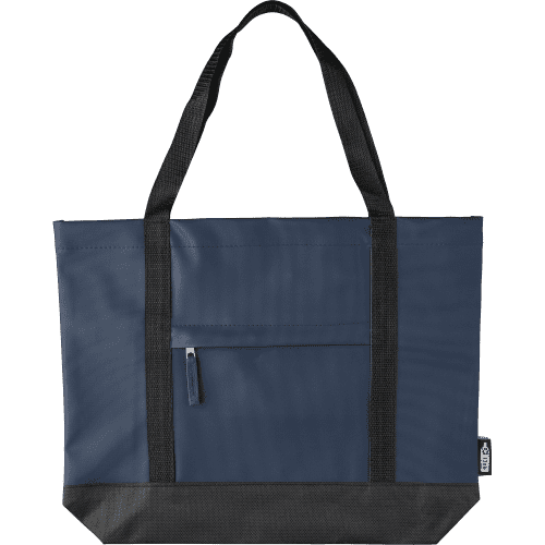 Custom Printed rPET Polyester Tote Bag in Blue printed with your logo from Total Merchandise