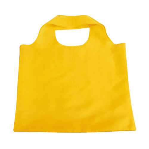 Promotional Fola Polyester Foldable Bag in Yellow printed with your logo from Total Merchandise