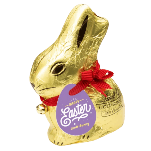 Promotional Lindt Bunny with Eco Tag in White printed with your logo from Total Merchandise