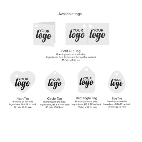 Customised Lindt Bunny with Eco Tag in White printed with your logo from Total Merchandise