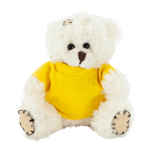 Logo branded 12cm Paw Bear with T-Shirt and a full colour design from Total Merchandise