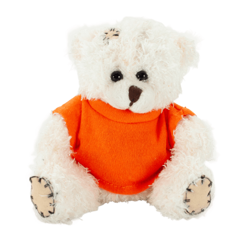 Logo branded 12cm Paw Bear with T-Shirt and a full colour design from Total Merchandise