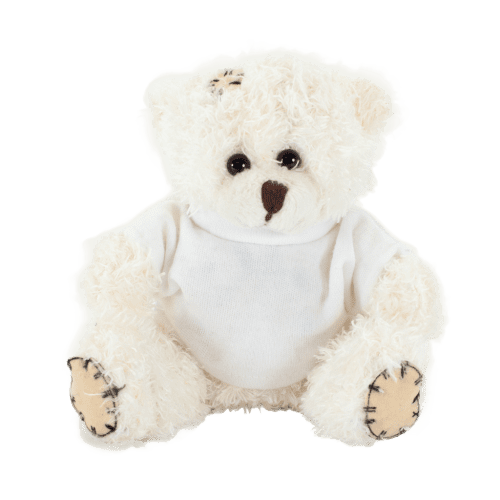 Logo branded 12cm Paw Bear with T-Shirt and a full colour design from Total Merchandise