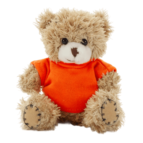 Logo branded 12cm Paw Bear with T-Shirt and a full colour design from Total Merchandise