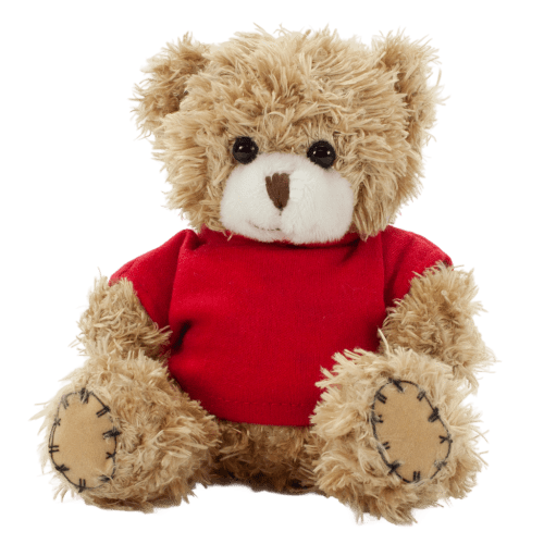 Logo branded 12cm Paw Bear with T-Shirt and a full colour design from Total Merchandise