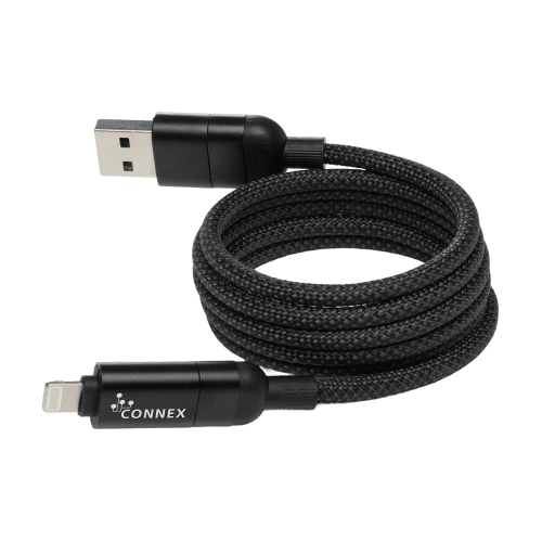 Promotional NOVA 100W 4-in-1 Fast Charge Cable in Black from Total Merchandise