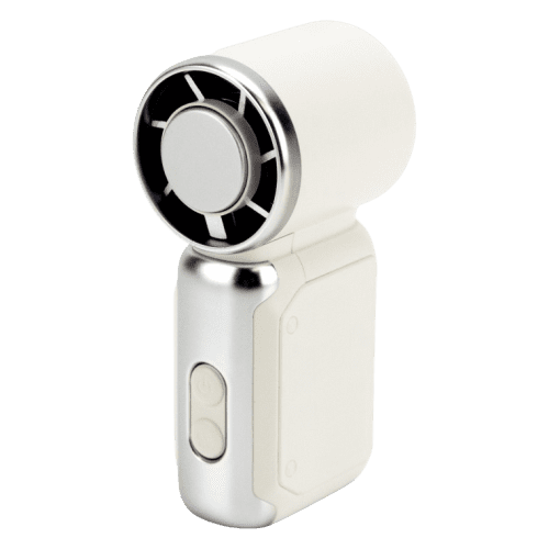 Promotional Mini Cooling Ice Fan in White with a design from Total Merchandise