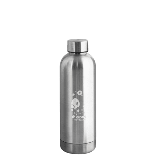 Promotional 550ml Recycled Stainless Steel Bottle in Silver with a design from Total Merchandise