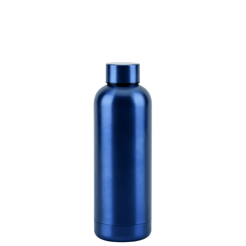 Branded 550ml Recycled Stainless Steel Bottle in Blue with a design from Total Merchandise