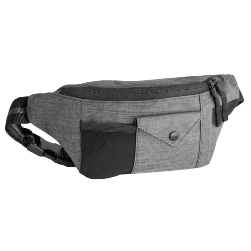 Customisable Polyester Waist Bag in Grey printed with your logo from Total Merchandise