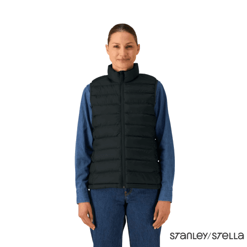 Promotional Stanley/Stella Womens Climber 2.0 Body Warmer in Black from Total Merchandise