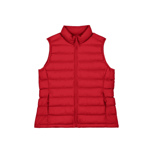 Logo branded Stanley/Stella Womens Climber 2.0 Body Warmer in Red from Total Merchandise