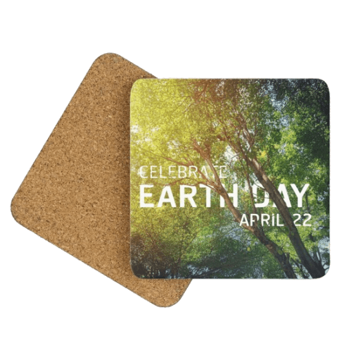 Logo Branded Standard Square Cork Back Coaster in Cork from Total Merchandise