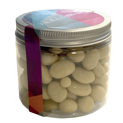 Custom Branded Large Screw Top Sweet Pots in Clear/Gold from Total Merchandise