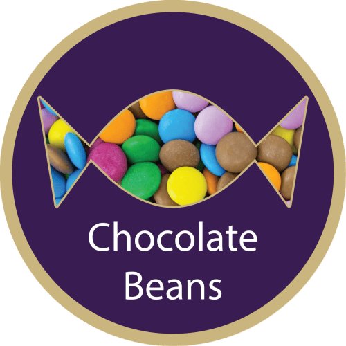 Screw Top Sweet Pots filled with Chocolate Beans