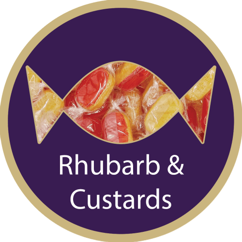 Large Screw Top Sweet Pots filled with Rhubarb & Custards