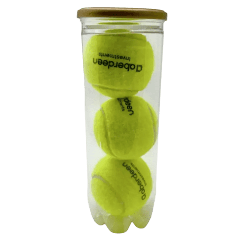 Custom Branded Set of 3 Padel Balls in Clear/Yellow printed with your logo from Total Merchandise