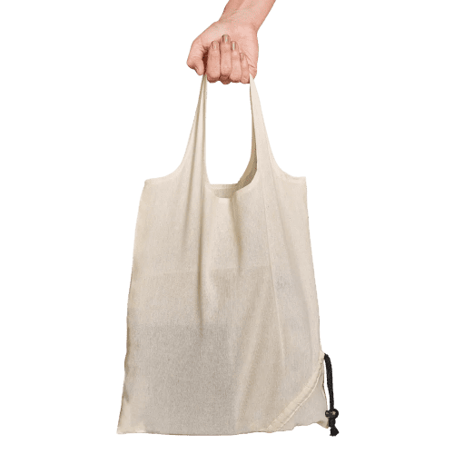 Customisable 100% Cotton Foldable Bag in Natural printed with your logo from Total Merchandise