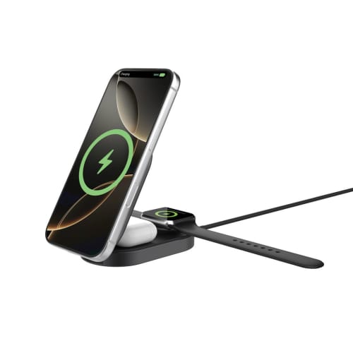 Custom Ultra-fast 3-in-1 25W Foldable Wireless Charger from Total Merchandise