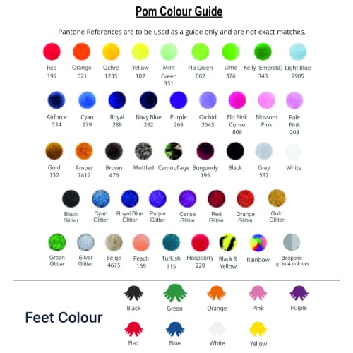 Swatch with the available colours from Total Merchandise