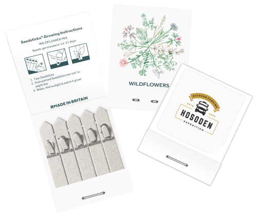 Branded Essentials Small Standard Seedsticks filled with Wildflower seeds from Total Merchandise