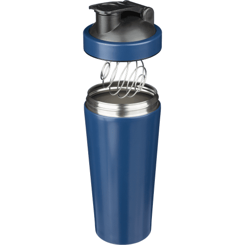 Printed Recycled Stainless Steel Single-Walled Shaker Bottle in Cobalt Blue from Total Merchandise