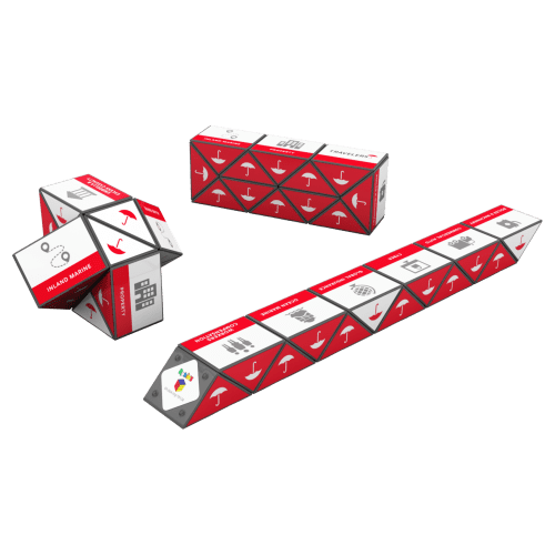 Promotional Rubik's Mini Twist in Black with a design from Total Merchandise