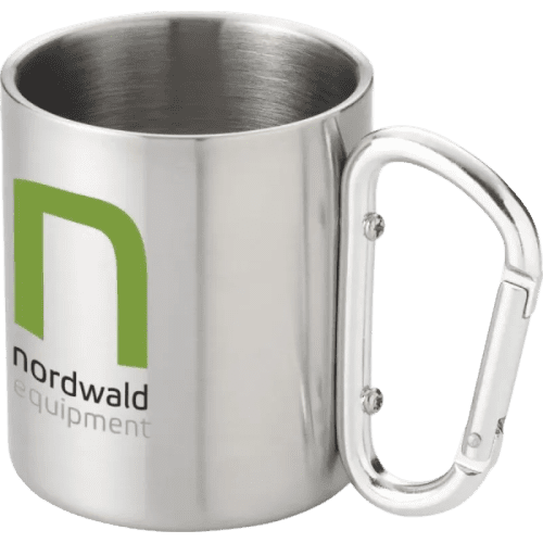 Insulated Carabiner Mug in Silver