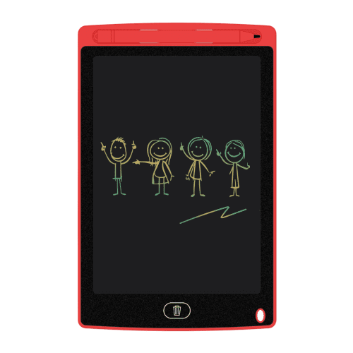 Custom Branded LCD Writing Drawing Tablet in Red branded with your logo from Total Merchandise