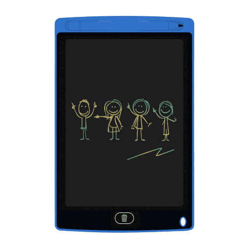 Custom Printed LCD Writing Drawing Tablet in Blue branded with your logo from Total Merchandise