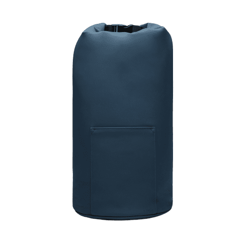 Branded VINGA Baltimore Roll-Top Cooler Bags in Navy branded with your logo from Total Merchandise