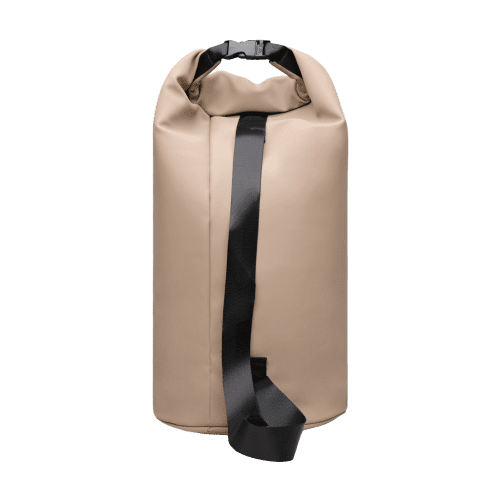 VINGA Baltimore Roll-Top Cooler Bags in Greige branded with your logo from Total Merchandise