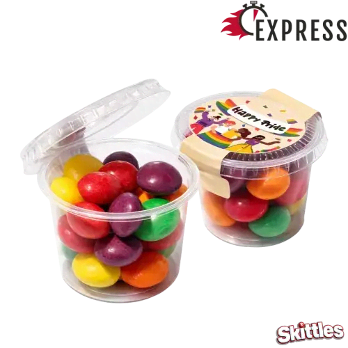 Branded Total Express Eco Mini Skittle Pot with a full colour print from Total Merchandise