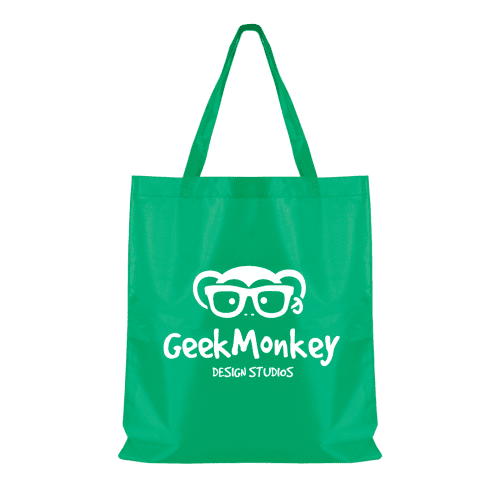 Logo Printed Morgan Polyester Shopper Bag in Green from Total Merchandise